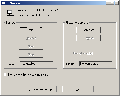 dhcpsrv v2.5.2绿色汉化版 windows下载DHCP server服务器软件