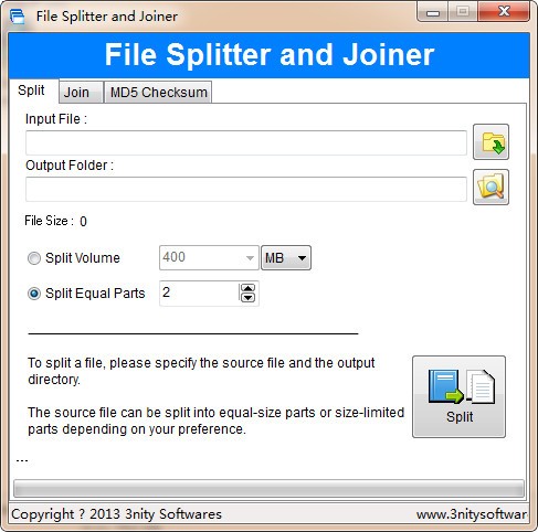 File Splitter and Joiner(文件分割合并工具) v2.0.0.0官方版
