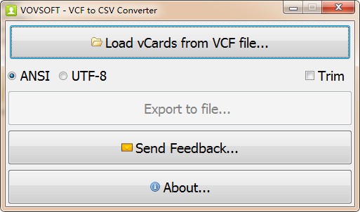 VovSoft VCF to CSV Converter(VCF转CSV工具) v2.5官方版