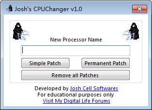 Joshs CPUChanger(修改CPU型号软件) v1.0免费版