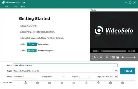 VideoSolo DVD Copy(DVD视频翻录助手) v1.0.12官方版
