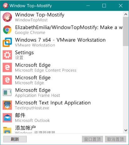 Window Top-Mostify(窗口置顶小工具) v1.0.0.0免费版
