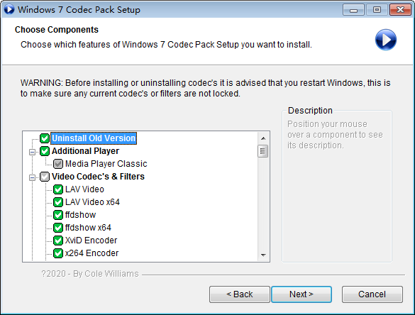 Windows 7 Codec Pack(Win7视频解码器) v4.2.7官方版