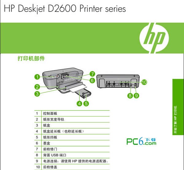 惠普d2600打印机说明书 中文版