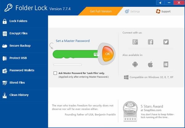 Folder Lock(文件加密软件) v7.8.1免费版